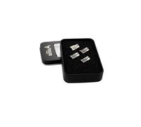 RISON-Titanium 4 Pezzi Tappi Valvole Pneumatici Auto in Titanio, Cappucci Delle Valvole Universali, Tappini Parapolvere Ruote per Auto, Biciclette, Moto, Camion