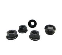 RISON-Titanium 5 Pezzi Dado Flangiato Esagonale in Titanio M6x1.0mm, Dadi Esagonali di Bloccaggio DIN 1661, Dadi a Flangia Autobloccante di Pignone Controdado per Moto