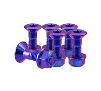 RISON-Titanium 6 Set Bulloni Pignone M8 in Titanio, Bulloni Disco Catena Posteriore Moto, Bulloni e Dadi Piastra Disco Catena Ruota Dentata, Viti in Titanio Dadi Fissaggio Corona