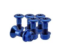 RISON-Titanium 6 Set Bulloni Pignone M8 in Titanio, Bulloni Disco Catena Posteriore Moto, Bulloni e Dadi Piastra Disco Catena Ruota Dentata, Viti in Titanio Dadi Fissaggio Corona