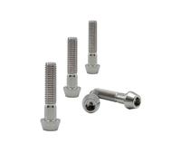 RISON Titanium Bolts Ti Bolt M5*0.8 * 30 Hex Tapered Socket Head 5Pcs Original Titanium Hex Tapered Head Vite per il gambo della bici M5x0.8x8 10 12 15 16 18 20 25 30 35 40mm