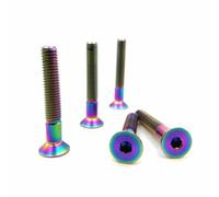 RISON-Titanium Bulloni a Testa Svasata in Titanio GR5 M5x0.8x30mm, Viti a Testa Piatta con Esagono Incassato, Viti a Testa Brugola Bullone Meccanico Viti Filettate per Bicicletta, MTB, 5 Pezzi