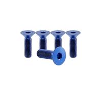 RISON-Titanium Bulloni a Testa Svasata in Titanio GR5 M6x1.0x15mm, Viti a Testa Piatta con Esagono Incassato, Viti a Testa Brugola Bullone Meccanico Viti Filettate per Bicicletta, MTB, 5 Pezzi