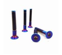 RISON-Titanium Bulloni a Testa Svasata in Titanio GR5 M6x1.0x40mm, Viti a Testa Piatta con Esagono Incassato, Viti a Testa Brugola Bullone Meccanico Viti Filettate per Bicicletta, MTB, 5 Pezzi