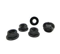 RISON-Titanium Dado Flangiato Esagonale in Titanio M5, Dadi Esagonali con Flangia Autobloccante DIN 1664, Dado di Bloccaggio Controdado in Metallo Flange Lock Nuts per Pignone, Confezione da 5