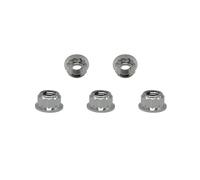 RISON-Titanium Dado in Titanio M8x1.25mm, Bi-Hex Dado Flangiato di Bloccaggio 12PT Controdado Dadi di Flangia Autobloccanti per Pignone per Bicicletta e Moto, Confezione da 5