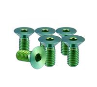 RISON-Titanium Kit di Viti per Volante, 6 Pezzi M5x0.8x12mm Bulloni per per Volante in Titanio,Viti di Montaggio di Volante Sportivo,Viti a Testa Piatta per Volante da Corsa