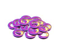 RISON-Titanium Rondelle Piatte in Titanio Grado 5 M5, 10 Pezzi Rondelle Piane e Rondelle di Sicurezza DIN125, Rondella Metallica Parafango Piana Rondella Distanziatrice per Viti Bulloni