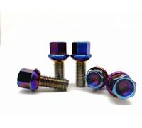 RISON-Titanium Set di 20 bulloni per ruota in titanio R13 M14 x 1,5 x 40 mm, compatibili con Audi Volkswagen