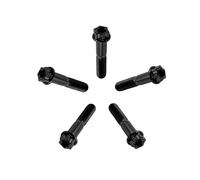 RISON-Titanium Viti in Titanio M8x1.25x32mm, 5 Pezzi Viti a Flangia Torx, Bulloni Flangiate Esagonali, Bulloneria Fissaggio con Rondella Viti a Macchina Filettate per Moto, Bicicletta, Auto