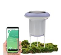 RISOON Zigbee Solar Soil Moisture & Temperature Sensor - Hub Required, Campione capiente, monitoraggio remoto dell'app, Compatibile con Homey/Hubitat, Compatibile con casa, Hubitat