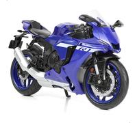 Risopen 1/12 1000R Moto Modello Giocattolo Mini Metallo Diecast Blu - Sport Moto da Corsa Collezione Regalo per Bambino Ragazzo (YZF-R1)