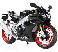 Risopen 1/12 comaptibile per Aprilia Modello di motocicletta Nero pressofuso Sport Modello di motocicletta da corsa Giocattolo Regalo Collezione per ragazzi (RSV4 RR1000)