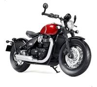 Risopen 1/12 giocattolo moto compatibile per Triumph Bobber Bonneville modello in lega pressofusione nessuna assemblaggio richiesto mini-collezione moto adulto (rosso)