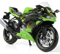 Risopen 1:12 Modello compatibile per Kawasaki Ninja ZX-6R in Metallo Diecast - Moto Giocattolo Mini - Regalo (Verde)