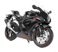 Risopen 1:12 Modello di moto giocattolo compatibile per Suzuki GSX R1000R Metallo Die-Cast con modello di moto in plastica nessun assemblaggio necessario mini regalo moto pronto per adulti (nero)