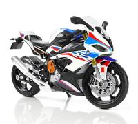 Risopen 1:12 Modello Moto Giocattolo S1000RR in Metallo Pressofuso Con Moto in Plastica Senza Necessità di Montaggio Mini Moto Finita Regalo per Adulti (Bianco)