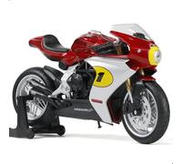 Risopen 1/12 moto giocattolo compatibile per moto MV AGUSTA Superveloce AGO modello nessun assemblaggio richiesto, collezione mini racing per adulti (rosso)
