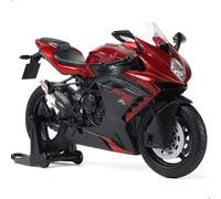 Risopen 1/12 moto giocattolo giocattolo compatibile per MV Agusta F3 RR in lega pressofusione modello nessun assemblaggio richiesto mini-racing moto collezione adulto (rosso)