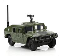 Risopen 1/64 Humvee Battlefield Modello di Auto Giocattolo Camion Esercito Fuori Strada Modello Giocattolo Metallo Pressofuso con Modello di Veicolo in Plastica Giocattolo Militare Armored Car Modello