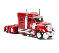 Risopen 1/64 Scala Internazionale Lonestar Heavy Truck Modello Semi Trailer Testa Giocattolo Metallo Diecast Traktor Giocattolo Regalo Classico Modello Auto Collezione per Bambino Ragazzo (rosso)