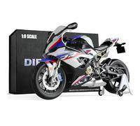 Risopen 1:9 modello di moto compatibile per BMW S1000RR lega Diecast moto modello giocattolo mini moto regalo (bianco)