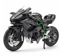 Risopen Compatibile per 1:12 Kawasaki Ninja H2R Modello di moto Giocattolo Mini moto in metallo pressofuso per ragazzi e adulti Modello di motor nero Regalo da collezione