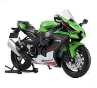 Risopen Modello di moto giocattolo per Kawasaki Ninja ZX-10R in metallo pressofuso con modello di moto in plastica per Welly, nessun montaggio richiesto, mini regalo per adulti (verde)
