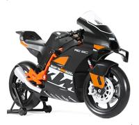 Risopen Modello di moto giocattolo RC 8C in metallo pressofuso con modello di moto in plastica, compatibile con Welly, nessun montaggio richiesto, mini regalo per adulti (nero)