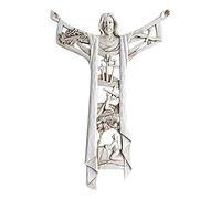 Risorto Cristo Statua Scava Fuori Chiesa Croce Parete Christian Crocifisso Da Collezione Gesù Figurine Reliquie Soggiorno a hogar di Opere
