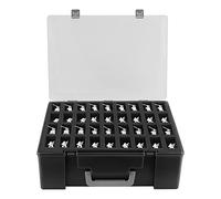 Risou Custodia robusta per il trasporto di statuette in miniatura, con 108 scomparti, compatibile con 40k, D&D e altro (nero)