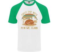 Risparmia il Collo For Me Clark Natale Film DA UOMO S/S Baseball T-Shirt