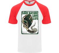 Risparmia Natura Ambiente Climate Change Life DA UOMO S/S Baseball T-Shirt