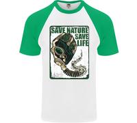 Risparmia Natura Ambiente Climate Change Life DA UOMO S/S Baseball T-Shirt