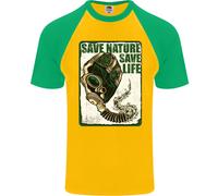 Risparmia Natura Ambiente Climate Change Life DA UOMO S/S Baseball T-Shirt