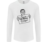 Risparmia The Planet Go Vegan Globale Riscaldamento Uomo Maniche