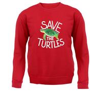 Risparmia The Turtles - Bambini Felpa/Maglione - Eco Terra Planet Mare Animale