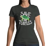 Risparmia The Turtles - T-Shirt - Eco Terra Planet Mare Oceano Animale Pianeti