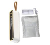 Risparmiatore di cibo portatile freschezza elettrico Mini macchina sigillatrice compatta da 20 cm Accessori for utensili for sacchetti sottovuoto tipo C a batteria(White.)