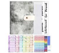 Risparmiatore di Soldi Organizer | Quaderno Budget A6 con Bustine Porta Contanti,Taccuino Finanziario per Gestione Tasse, Ricevute, Monete e Budget con Tasca a Cerniera per Bambini e Adulti