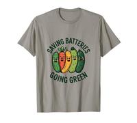 Risparmio di batterie Going Green Vegan Veggie Humor Maglietta
