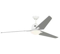 Risparmio Energetico Ventilatore con Lampada Eco Aviatos 162 CM Bianco & Argento