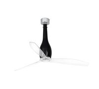 Risparmio Energetico Ventilatore con Telecomando Eterfan Nero Brillante 128 CM