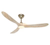 CasaFan Eco Ventilatore da soffitto originale con luce e telecomando in legno naturale