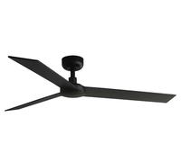 Risparmio Energetico Ventilatore + Telecomando Rudder Nero 132cm Dc Motore Leise [EEK: Non valutato]