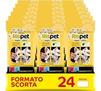 RISPET Salviette per Cani e Gatti, Detergenti e Idratanti per Occhi, Orecchie, Zampe e Pelo, Ingredienti di Origine Naturale - con estratto Biologico di Camomilla, 288 Salviettine
