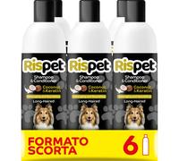 RISPET Shampoo e Balsamo Cocco e Cheratina, Detergente e Igienizzante per Cani e