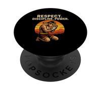 Rispetta Disciplina Potenza Muay Thai Fighter PopSockets PopGrip Adesivo