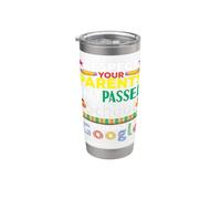 Rispetta i genitori passati senza Google Funny Back to School Bicchiere termico in acciaio inox doppia parete