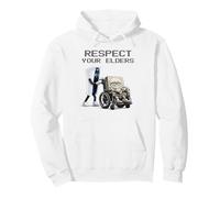 Rispetta i Tuoi Anziani Console di Gioco Retro Funny Gamer Felpa con Cappuccio